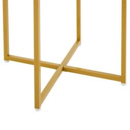 Matteo White & Gold MDF Dining Table Set with 4 Velvet Chairs - Modern Luxury - thumbnail 7