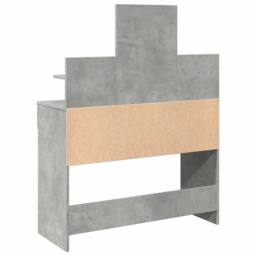 Berkfield Home Dressing Table with LED Concrete Grey 100x40x130 cm - Size: 100 x 40 x 130 cm - thumbnail 7
