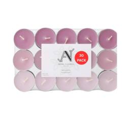 Aroma Naturals Lavender Sage Scented Tealight Candles - 4hr Burn - 30 Pack in Purple