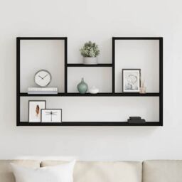 Berkfield Home Wall Shelf Black Oak 99x15x60 cm Engineered Wood - Size: 99 x 15 x 60 cm - thumbnail 3