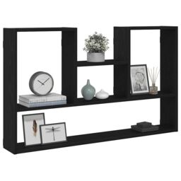 Berkfield Home Wall Shelf Black Oak 99x15x60 cm Engineered Wood - Size: 99 x 15 x 60 cm - thumbnail 4