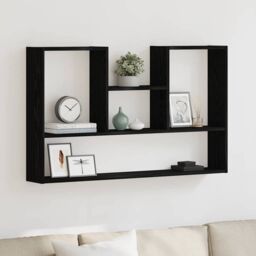 Berkfield Home Wall Shelf Black Oak 99x15x60 cm Engineered Wood - Size: 99 x 15 x 60 cm - thumbnail 1