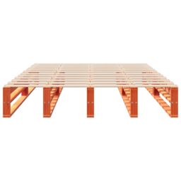 Berkfield Home Bed Frame without Mattress Wax Brown 150x200 cm King Size Solid Wood Pine - thumbnail 4