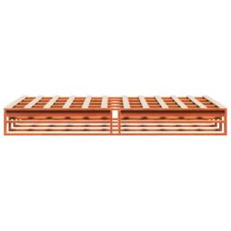 Berkfield Home Bed Frame without Mattress Wax Brown 150x200 cm King Size Solid Wood Pine - thumbnail 5