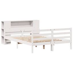 Berkfield Home Bookcase Bed without Mattress White 150x200 cm King Solid Wood Pine - thumbnail 3