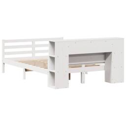 Berkfield Home Bookcase Bed without Mattress White 150x200 cm King Solid Wood Pine - thumbnail 6