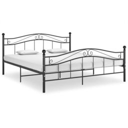 Berkfield Home Bed Frame Black Metal 180x200 cm Super King - thumbnail 1