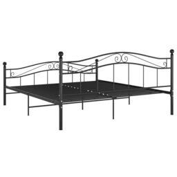 Berkfield Home Bed Frame Black Metal 180x200 cm Super King - thumbnail 5