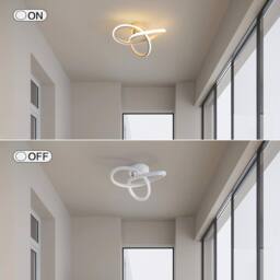 Goeco LED Ceiling Light, 22W, Modern Ceiling Light, 3000K/4500K/6500K, White - thumbnail 6