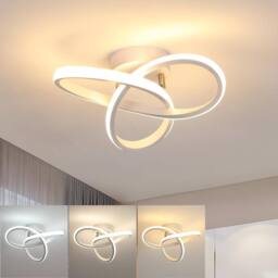 Goeco LED Ceiling Light, 22W, Modern Ceiling Light, 3000K/4500K/6500K, White - thumbnail 1
