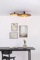 Netlighting Costas 600 H140 Black Rattan Wall Ceiling Lamp - thumbnail 2