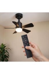 Living and Home Elegant LED Ceiling Fan Light in Black - thumbnail 7