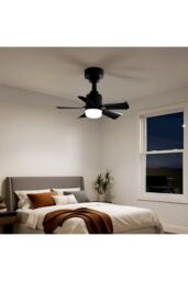 Living and Home Elegant LED Ceiling Fan Light in Black - thumbnail 4