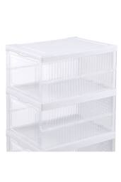 Living and Home 6-Tier Foldable Shoe Cabinet Shoe Storage Box in White - thumbnail 7
