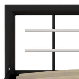 Berkfield Home Bed Frame Black & White Metal 100x200 cm - thumbnail 5