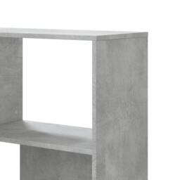Berkfield Home Elegant Corner Bookcase 4-Tier Concrete Grey 85x85x140 cm Enginee - Size: 85 x 85 x 140 cm - thumbnail 8