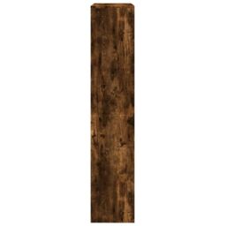 Berkfield Home Room Divider Bookcase 4-Tier Smoked Oak 143.5x29x143.5 cm Engineered Wood in Brown - thumbnail 6