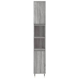 Berkfield Home 3 Piece Bathroom Furniture Set Grey Sonoma Engineered Wood - thumbnail 6