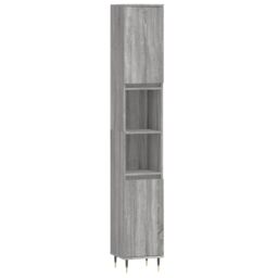 Berkfield Home 3 Piece Bathroom Furniture Set Grey Sonoma Engineered Wood - thumbnail 5