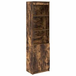 Berkfield Home Highboard Smoked Oak 50x35x180 cm Engineered Wood in Brown - Size: 50 x 35 x 180 cm - thumbnail 3