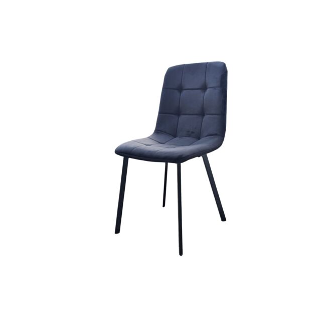 Interior Emporium Ltd Set of 2 Ava Design Velvet Dining Chairs with Sturdy Metal legs ( Black ) - image 1