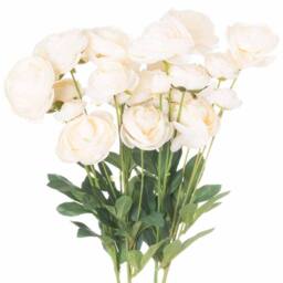 Lemon Pavilion Furniture and Decor Ranunculus Artificial Flower - L8 x W32 x H80 cm - Cream - thumbnail 1