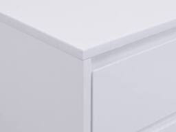 Vente-unique Bedside Table With 2 Drawers - MDF & Metal - Gloss White & Gold - thumbnail 8