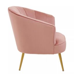 Orsina Modern Yolanda Velvet Chair, Exquisite & Cozy Desk Chair Velvet, Easy to Clean Velvet Accent Chair in Pink - thumbnail 3
