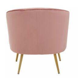 Orsina Modern Yolanda Velvet Chair, Exquisite & Cozy Desk Chair Velvet, Easy to Clean Velvet Accent Chair in Pink - thumbnail 4