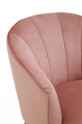 Orsina Modern Yolanda Velvet Chair, Exquisite & Cozy Desk Chair Velvet, Easy to Clean Velvet Accent Chair in Pink - thumbnail 5