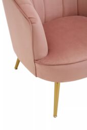 Orsina Modern Yolanda Velvet Chair, Exquisite & Cozy Desk Chair Velvet, Easy to Clean Velvet Accent Chair in Pink - thumbnail 6