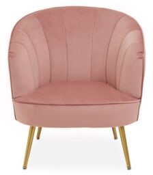 Orsina Modern Yolanda Velvet Chair, Exquisite & Cozy Desk Chair Velvet, Easy to Clean Velvet Accent Chair in Pink - thumbnail 7