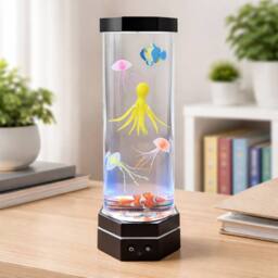 Dragodirect 40cm LED Octopus Aquarium Lamp Bedroom Night Light in Black - thumbnail 2
