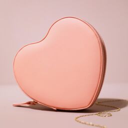 Lisa Angel Women's Pink Heart Travel Jewellery Case