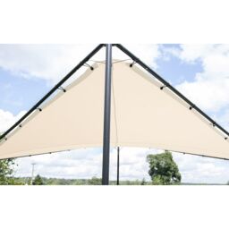 Primrose 3.5m Square Portable Powder Coated Steel Frame with Waterproof Sail Shade in Ivory - thumbnail 6