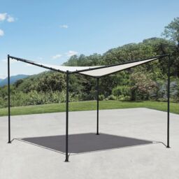 Primrose 3.5m Square Portable Powder Coated Steel Frame with Waterproof Sail Shade in Ivory