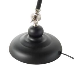 Wyld and Coco Desk Lamp Black Metal 80cm Adjustable Arm - thumbnail 7