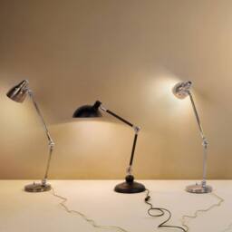 Wyld and Coco Desk Lamp Black Metal 80cm Adjustable Arm