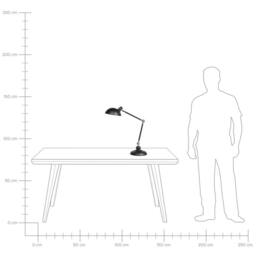 Wyld and Coco Desk Lamp Black Metal 80cm Adjustable Arm - thumbnail 9