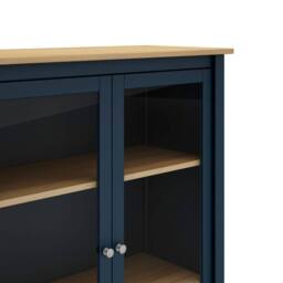 CALICOSY Misti 2-Door Display Cabinet W90 X H110 Cm in Blue - thumbnail 6