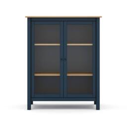 CALICOSY Misti 2-Door Display Cabinet W90 X H110 Cm in Blue