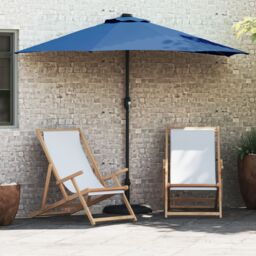 Berkfield Home Garden Parasol Azurblau Large Fabric in Blue - thumbnail 1