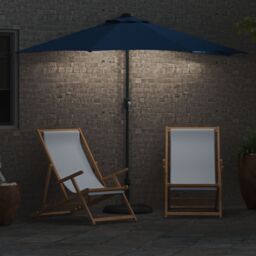 Berkfield Home Garden Parasol Azurblau Large Fabric in Blue - thumbnail 4
