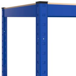 Berkfield Home 5-Layer Corner Shelf Blue Steel&Engineered Wood - thumbnail 8