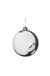 KDMD Silver Shiny Shatterproof Bauble x1 15cm - thumbnail 2