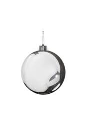 KDMD Silver Shiny Shatterproof Bauble x1 15cm - thumbnail 1