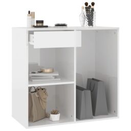Berkfield Home Cosmetic Cabinet High Gloss White 80x40x75 cm Engineered Wood - Size: 80 x 40 x 75 cm - thumbnail 6