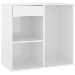 Berkfield Home Cosmetic Cabinet High Gloss White 80x40x75 cm Engineered Wood - Size: 80 x 40 x 75 cm - thumbnail 3