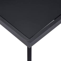 Berkfield Home Dining Table Black 160x80x75 cm Tempered Glass - Size: 160 x 80 x 75 cm - thumbnail 4