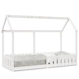 Berkfield Home Kids' House Bed Frame without Mattress White 80x200 cm - thumbnail 1